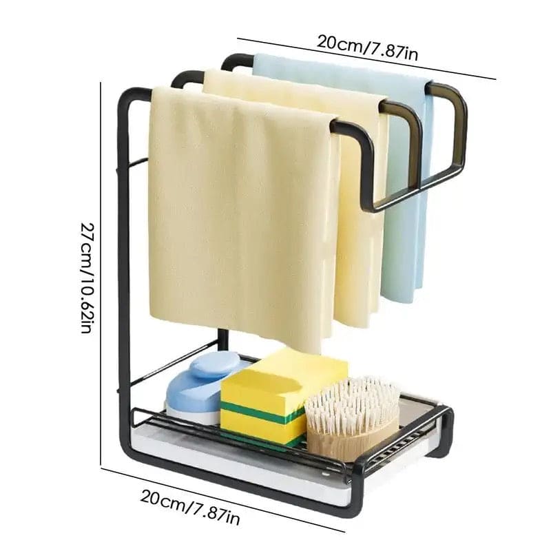 Iron Dishcloth Storage Rack, Creative Fabric Kitchen Rack, Wall Mounted Iron Shelf, Countertop Multifunctional Towel Rack, Wrought Iron Rag Basket, Sink Sponge Drain Rack Iron Dishcloth Storage Rack, Creative Fabric Kitchen Rack, Wall Mounted Iron Shelf, Countertop Multifunctional Towel Rack, Wrought Iron Rag Basket, Sink Sponge Drain Rack